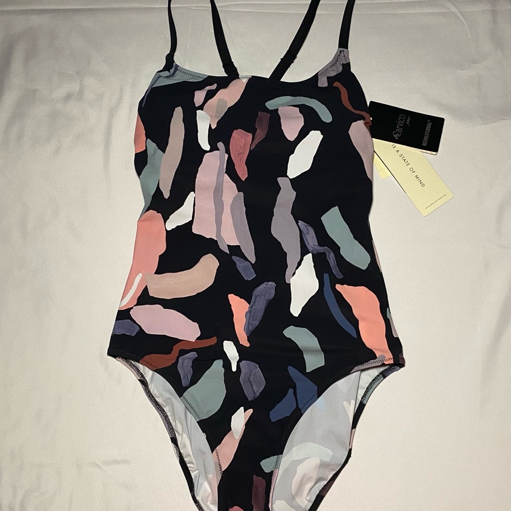 NWT Gottex One Piece Swimsuit Abstract Pattern Size 10